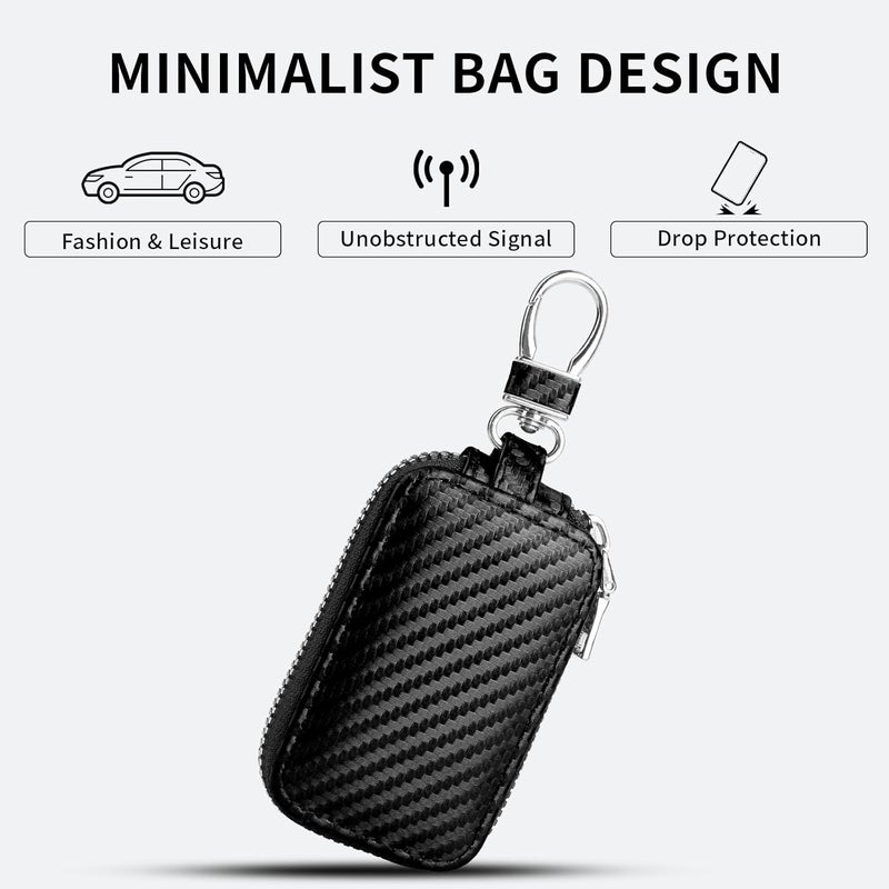 vvag Premium Car Key Fob Case Genuine Leather Car Smart Key fob Holder Car Remote Keychain Bag Universal - Image 5